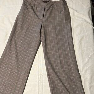 Plaid Wide-Leg Trousers